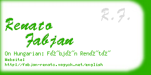 renato fabjan business card